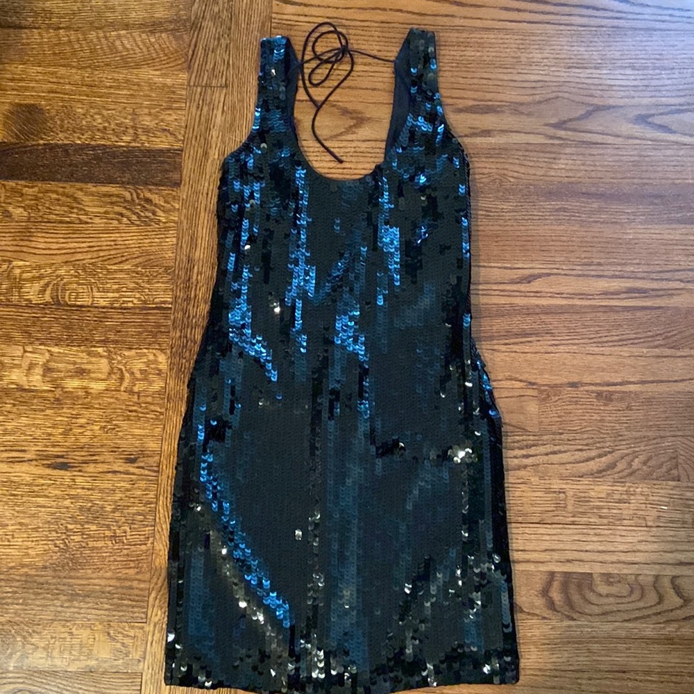 Club Monaco black sequin dress. Size 0.